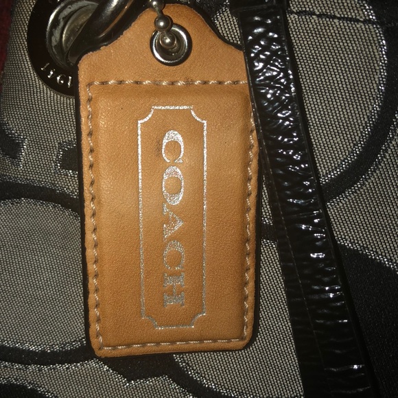 AUTHENTIC Black and grey coach bag. Blue inside - Picture 3 of 9